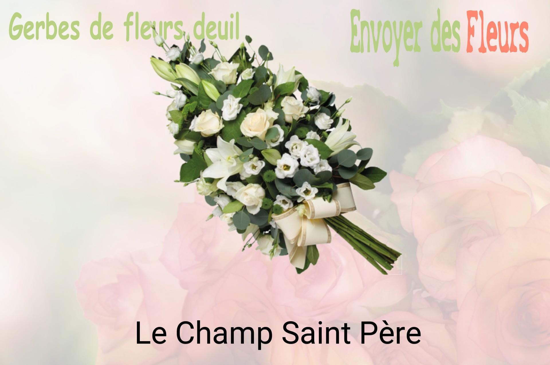 Gerbe de fleurs de deuil livrée à Le Champ-Saint-Père